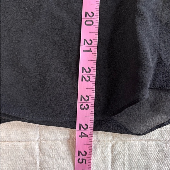 J. Crew  Womens M Black Silk Blouse Top Button Cuff Vintage Deadstock - Picture 11 of 12